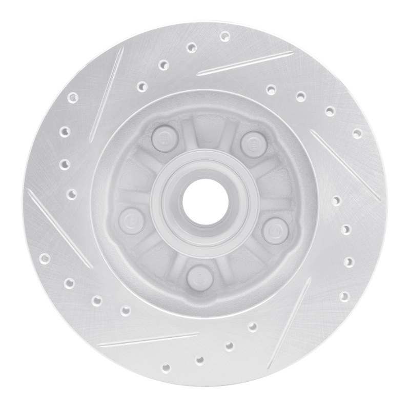 Ford Ranger Brake Rotor (1) - Front Right - R1 Concepts - Drilled & Slotted - Silver - `98-`02